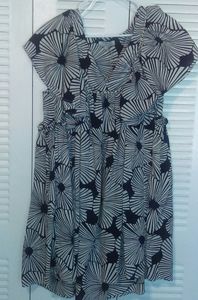 World Market black and white floral dress